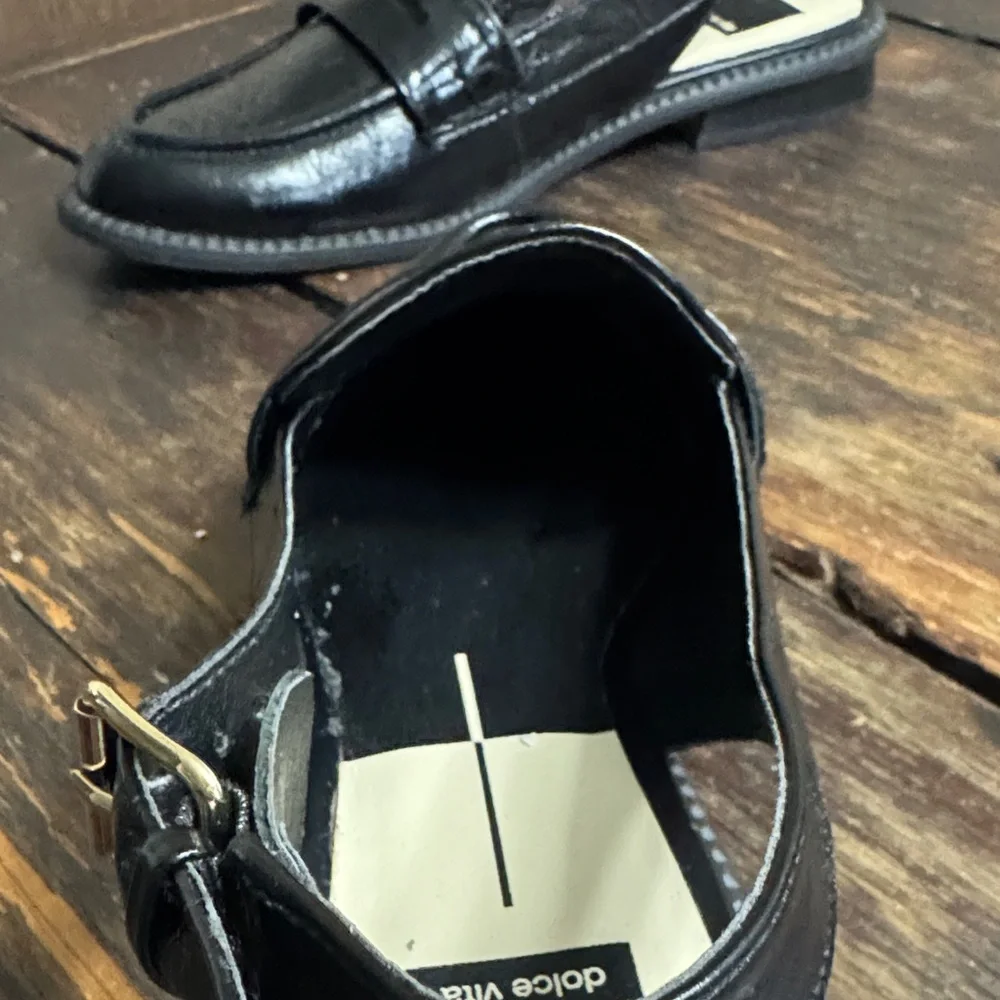 Dolce Vita Black Leather Loafers - Picture 4 of 7